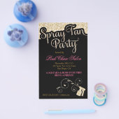 311 Spray Tan Party Flyer Gold Imitate Sparkle (Einzeln)