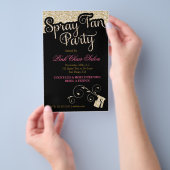 311 Spray Tan Party Flyer Gold Imitate Sparkle (Handgriff)