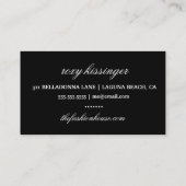 311 Spray-TANfashionista-Cowgirl-Hut Visitenkarte (Rückseite)