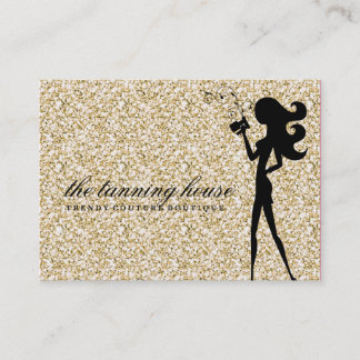 311 Spray-TANfashionista-Silhouette-Goldschein Visitenkarte