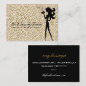 311 Spray-TANfashionista-Silhouette-Goldschein Visitenkarte (Vorne/Hinten)