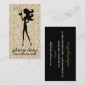 311 Spray-TANfashionista-Silhouette-Goldschein Visitenkarte (Vorne/Hinten)