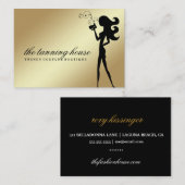 311 Spray-TANfashionista-Silhouette-Goldsteigung Visitenkarte (Vorne/Hinten)