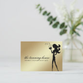 311 Spray-TANfashionista-Silhouette-Goldsteigung Visitenkarte (Stehend Vorderseite)