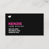 311 Stern-Gesicht Deux Rosa Visitenkarte (Rückseite)