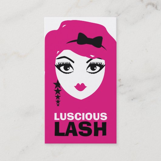 311 Stern-Gesicht Deux Rosa Visitenkarte (Vorderseite)