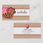 311 süßer Kuchen-kleiner Kuchen Brown Visitenkarte (Vorne/Hinten)