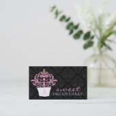 311 süßer Traum-Kuchen-erstklassiges Perlen-Papier Visitenkarte (Stehend Vorderseite)