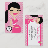 311 SÜSSES LETITIA HOTT ROSA BRÜNETTES VISITENKARTE (Vorne/Hinten)