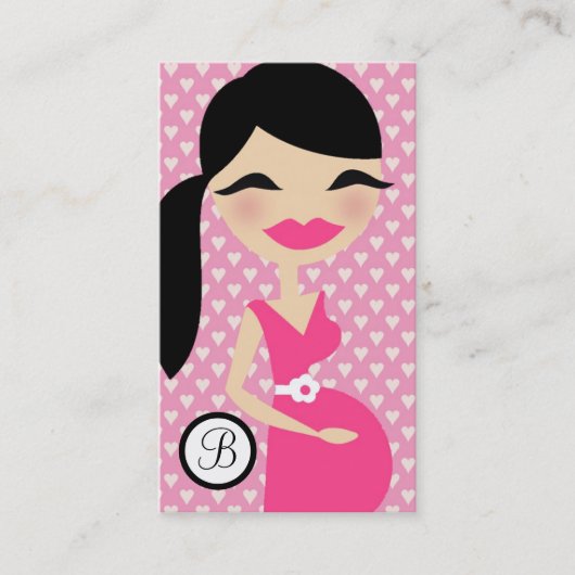 311 SÜSSES LETITIA HOTT ROSA BRÜNETTES VISITENKARTE (Vorderseite)