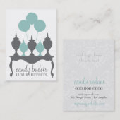 311 Süßigkeit Budoir Robin blaues Grau Visitenkarte (Vorne/Hinten)