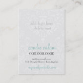 311 Süßigkeit Budoir Robin blaues Grau Visitenkarte (Rückseite)