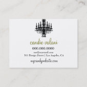 311 Süßigkeit Budoir Rokoko-olivgrünes Grün Visitenkarte (Rückseite)