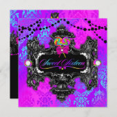 311 Süßigkeits-Märchenland-Bonbon 16 Einladung (Vorne/Hinten)