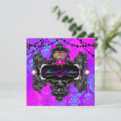 311 Süßigkeits-Märchenland-Bonbon 16 Einladung (Stehend Vorderseite)