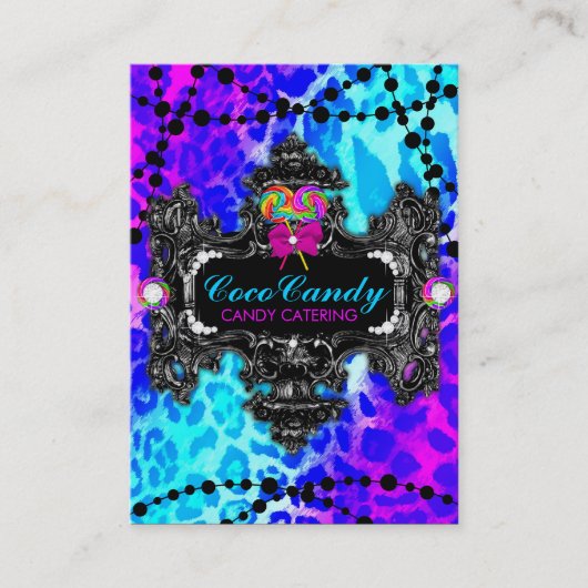 311 Süßigkeits-Märchenland-Leopard Visitenkarte (Vorderseite)