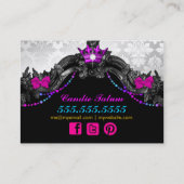 311 Süßigkeits-Märchenland-Weiß-Damast Visitenkarte (Rückseite)