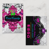 311 Süßigkeits-Märchenland-weiße Visitenkarte (Vorne/Hinten)