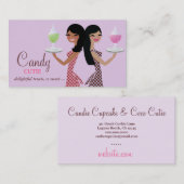 311 Süßigkeits-Süsse-brünette Duo-Geschäfts-Karte Visitenkarte (Vorne/Hinten)