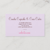 311 Süßigkeits-Süsse-brünette Duo-Geschäfts-Karte Visitenkarte (Rückseite)