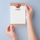 311-Süßkuchen Cupcake Brown Flyer (Handgriff)