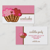 311 Süßkuchen Kuchen Zwei Herzen Visitenkarte (Vorne/Hinten)