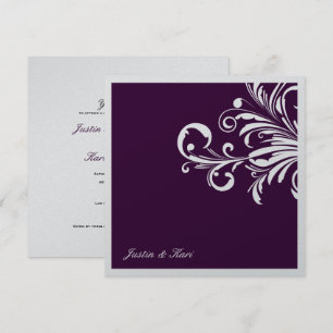 311-Swanky Wirbel Trim_Eggplant Metallic Einladung