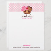 311-Sweet backt den stationären kleinen Kuchen Briefbogen (Vorne/Hinten)