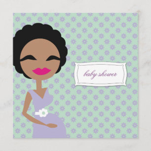 311-Sweet Pregnant Mommy Zebra - Ethnisch Einladung