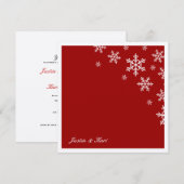 311-Sweet Snowflake Red Metallic Einladung (Vorne/Hinten)