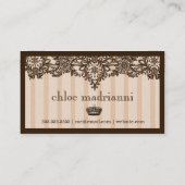 311 Sweetique Brown Creme u. Espresso-Leuchter Visitenkarte (Rückseite)