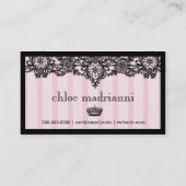 311 Sweetique rosa Streifen u. Visitenkarte (Rückseite)