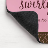 311-Swirly süßes rosa Mousepad (Ecke)