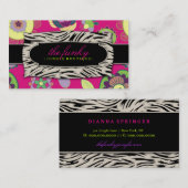 311-The Funky rosa Blumen des Dschungel-| Visitenkarte (Vorne/Hinten)