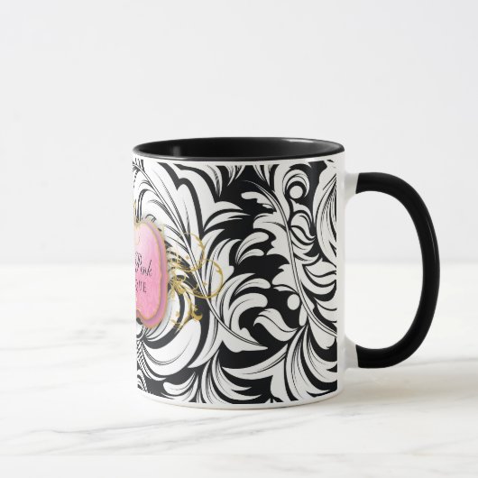 311-The verschwenden rosa Schwarzes der Platten-| Tasse (Rechts)