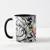 311-The verschwenden rosa Schwarzes der Platten-| Tasse (Links)