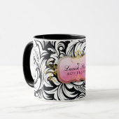 311-The verschwenden rosa Schwarzes der Platten-| Tasse (Vorderseite Links)