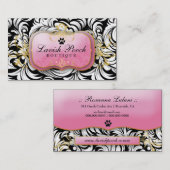 311-The verschwenden Weiß-Blätter des Hündchen-| Visitenkarte (Vorne/Hinten)