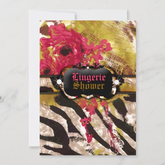311-Tigress/Zebra-Rose Einladung (Vorderseite)