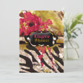 311-Tigress/Zebra-Rose Einladung (Stehend Vorderseite)