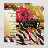 311-Tigress/Zebra-Rose Einladung (Vorne/Hinten)