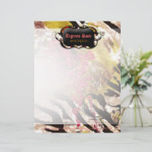 311-Tigress/Zebra-Rosen-Briefkopf Briefbogen (Stehend Vorderseite)