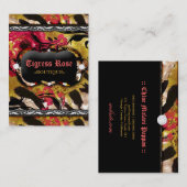 311 Tigresszebra-Rose Visitenkarte (Vorne/Hinten)