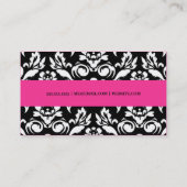 311 Tollkirschen-Damast Hott Rosa Visitenkarte (Rückseite)