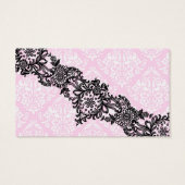 311 Traum in Leopard & Lace Girly Pink Name Card (Rückseite)