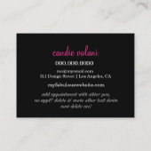 311 Tres schicke rosa Streifen Visitenkarte (Rückseite)