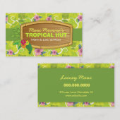 311-Tropical Tiki - Limone grüne Geschäfts-Karte Visitenkarte (Vorne/Hinten)