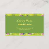 311-Tropical Tiki - Limone grüne Geschäfts-Karte Visitenkarte (Rückseite)