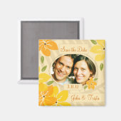 311-TROPISCHER SAVE THE DATE ORANGE MAGNET (Vorderseite/Rückseite)