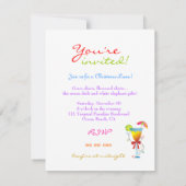 311-Tropisches Paradies Weihnachtszeit Lime Green  Einladung (Rückseite)